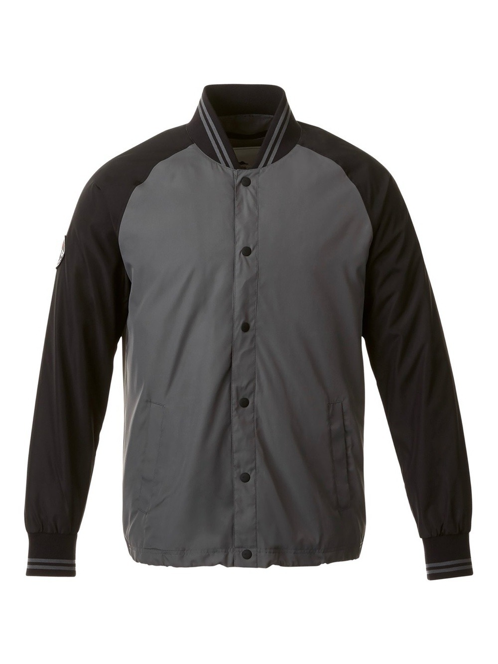 Roots Bomber Jacket Size Large Black Grey